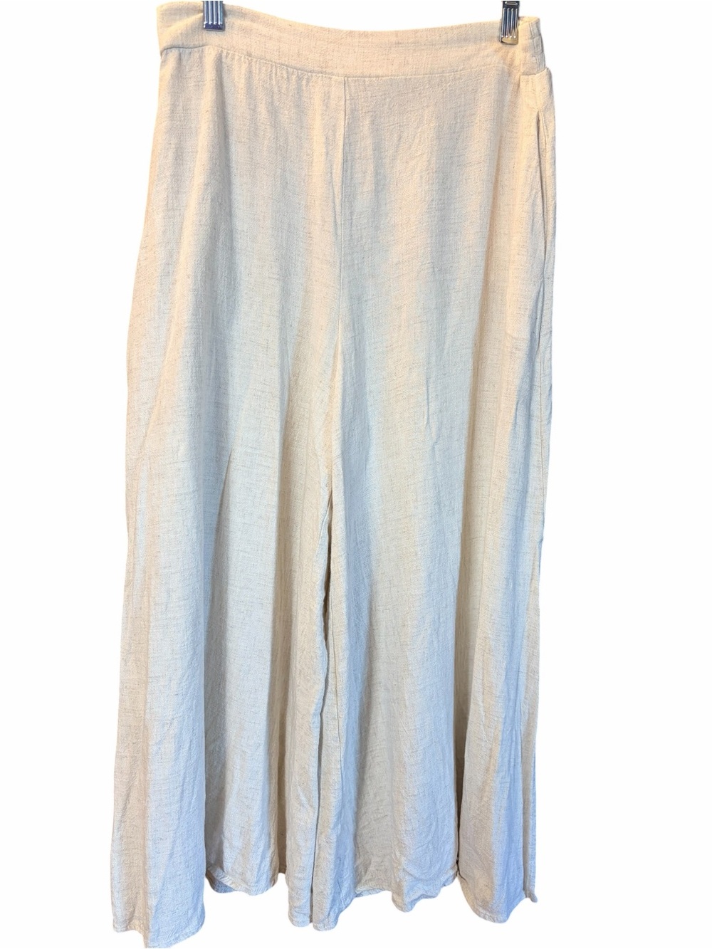 100% Linen pants crop capri high rise drapey shorts pockets natural fiber